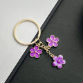 White Purple and Pink Blossom Pearl-Look Keychains view 7