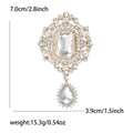 Crystal Pendant Brooch Decorative Metal Pin For Jackets And Lapels view 9