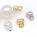 Smooth Metal End Clasps With Small Holes in Three Finishes view 3