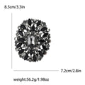 Large Round Crystal Cluster Brooch with Faceted Stones view 10