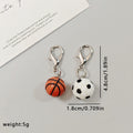 Basketball and Soccer Ball Lobster-Clasp Charms in Silver Tone view 4