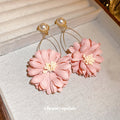 Floral Statement Earrings in Nine Soft Color Designs view 4