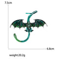 Western Dragon Enamel Brooch Four Colors Crystal Accents view 9
