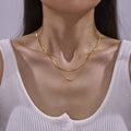 Gold Dolphin Pearl Pendant Necklace Or Herringbone Chain view 2