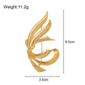 Gold Tone Ribbon Bow Metal Brooch Pin 6.5 x 3.5 cm view 2