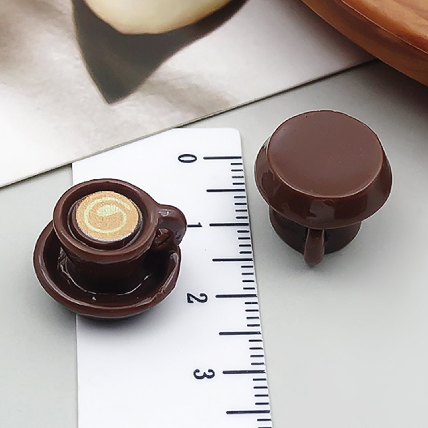 Resin Carved Coffee Cup food charm pendants for DIY cream glue jewelry accessories