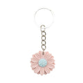 Resin Daisy Flower Keychain Silver Ring Chain Three Colors view 8