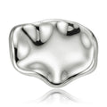 Organic Ripple Brooch in Polished Metal for Jackets and Scarves view 5