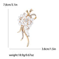 Pearl Grape Cluster Brooch In 2 Styles With Polished Metal Details view 6