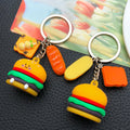Five Colorful Burger Frankfurter and Pizza Keychain Designs view 4