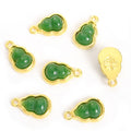 Gourd Shaped Faux Jade Charms in Three Green and Cream Styles view 7