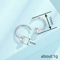 Silver Round Faux Opal Open Hoop Clip Style Earrings view 4