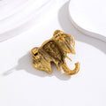 Black Silver Tone Elephant Crystal Two Designs Metal Brooch Pin view 3