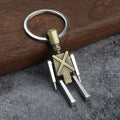 Vintage Articulated Alloy Robot Keychain Pendant Gift Accessory