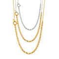 Long Toggle OT Clasp Chain Necklace Gold Steel Two-Tone view 5