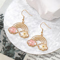 Gold Resin Dried Flower Drop Earrings Mixed Shapes 9 Styles view 2