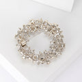 Multicolor Floral Wreath Brooch with Detailed Metal-tone Finish view 4
