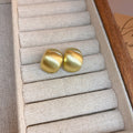 Brushed Curved Stud Earrings in Three Metallic Finishes view 7