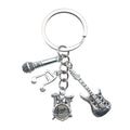 Guitar, Piano and Music Note Charm Keychains Featuring Sax Cassette Across 25 Variations view 5