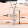 Silver Tone Cross Infinity Crystal Pendant Necklace view 5