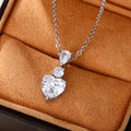 Silver Clear Heart CZ Drop Earrings Pendant Necklace Options view 7