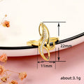Gold Openwork Curved Wave Pavé Clear CZ Statement Fashion Ring view 5