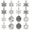 Alloy Metallic Snowflake Metal Charms with 9 Listed Options view 1