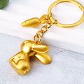 Gold Rabbit and Plaque Keychains with Braided Loops and Three Wrist Loop Options view 4