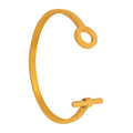 Open OT Toggle Clasp Cuff Bangle Rose Gold Gold Steel view 5