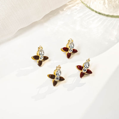 Primary supplied view of petal floral stud earrings