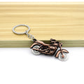 Metal Motorcycle Keychain with Split Ring in Three Antique Colors view 7