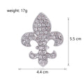 Flower Crystal Two Designs Metal Brooch Pin 5.5 x 4.4 cm view 2