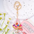 Rhinestone Enamel Umbrella Keychain Gold Metal Four Colors view 6