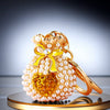 Yellow Pearl-Heart-Pouch