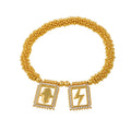 Gold-Tone Bead Bracelet with Paired Framed Symbol Charms view 10
