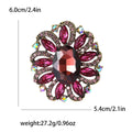 Oval Petal Crystal Statement Brooch in Ten Colorways view 9