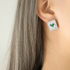 Steel Green Earrings