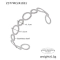 Twisted Open Link Ring Cuff Bracelet Gold Silver Tone view 6