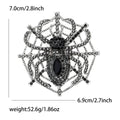 Rhinestone Spider Web Brooch Crystal Body Accent Pin view 8