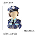 Blue Uniform Officer Brooch Decorative Metal Pin For Jackets And Lapels view 5