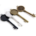 Key-Shaped Pendant Bezel Settings in Ten Ornate Designs view 2