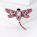Sparkling Crystal Dragonfly Brooch in Eight Color Options view 8