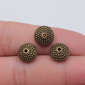 Dotted Disc Spacer Beads in Detailed Metal Finishes for Jewelry Making view 4