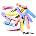 Colorful Painted Metal Alligator Hair Clips in Six Sizes view 7