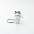 Flocked Resin Cat Keychains Holding Fish 6 Color Styles view 8