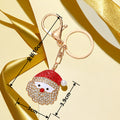 Eight Jeweled Christmas Santa Tree Snowman Bell and Reindeer Keychains view 9