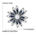 Layered Crystal Sunflower Brooch with Pearl Center view 4