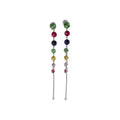 Colorful Beaded Linear and Hoop Earrings for Everyday Styling view 5