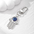 Gold and Silver Tone Openwork Hamsa Evil Eye Clip Keychains view 2