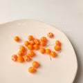 Orange Tangerine Fruit Stud Earrings Whole And Peeled view 1